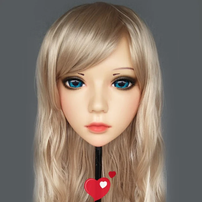 (Ling-3) Женская милая девочка каучуковые полуголовы кигуруми BJD глаза Трансвестит