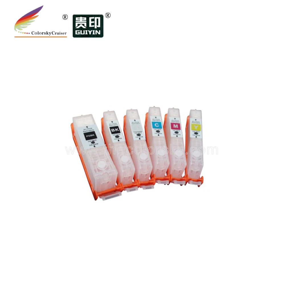 

(RCC550-6) refillable ink cartridge for Canon PIXMA MG6350 MG7150 MG7550 IP8750 PGI-550 CLI-551 PGI550 CLI551 550 551