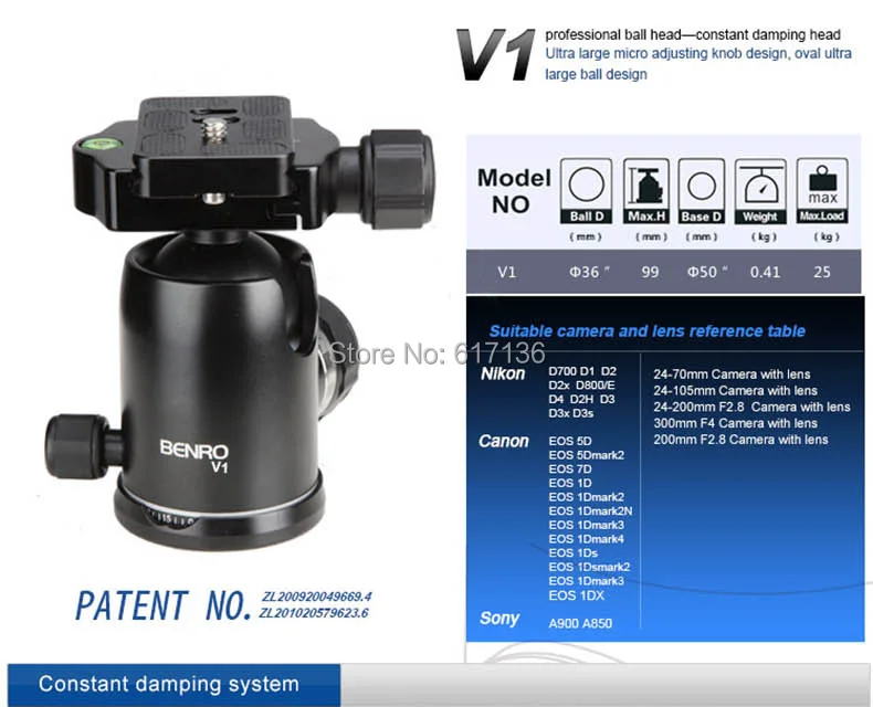 Benro GC168TV1 штатив карбоновые волоконные штативы монопод для камеры с головкой V1 4 секции мешок Максимальная загрузка 14 кг DHL