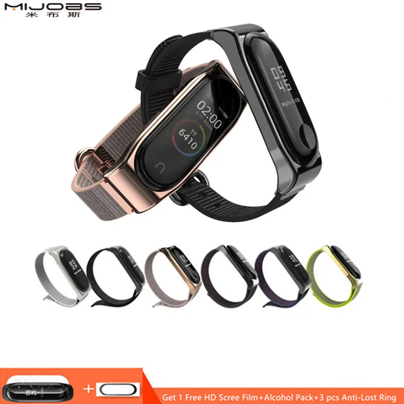 

Mijobs for Xiaomi Mi Band 3/4 Bracelet Nylon Wrist Strap Replacement Watchband Smart Watch Band for Xiaomi Miband3 4 Accessories