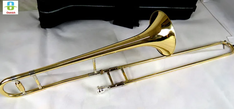 Тромбон тенор Bb/F ключ Отличная техника звук Профессиональный латунный корпус