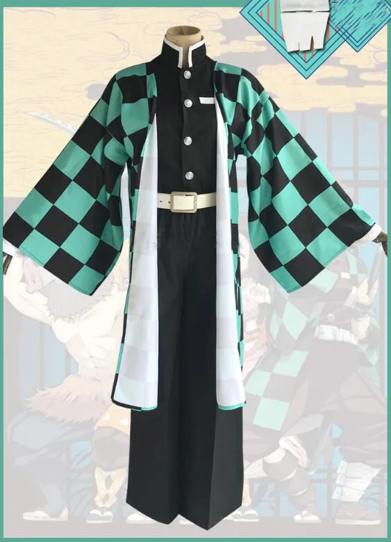Аниме Demon Slayer: Kimetsu no Yaiba Косплей Kamado Tanjirou японский косплей костюм