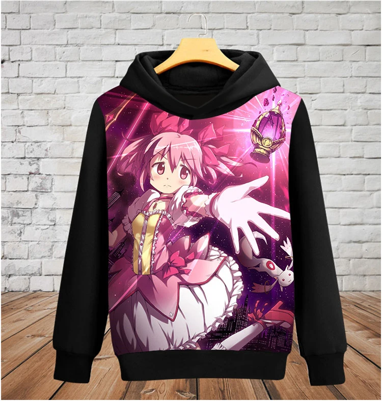

Anime Puella Magi Madoka Magica Magical Girl Hoodie Tops Women men Casual Pullover Sweatshirts Coat Clothes