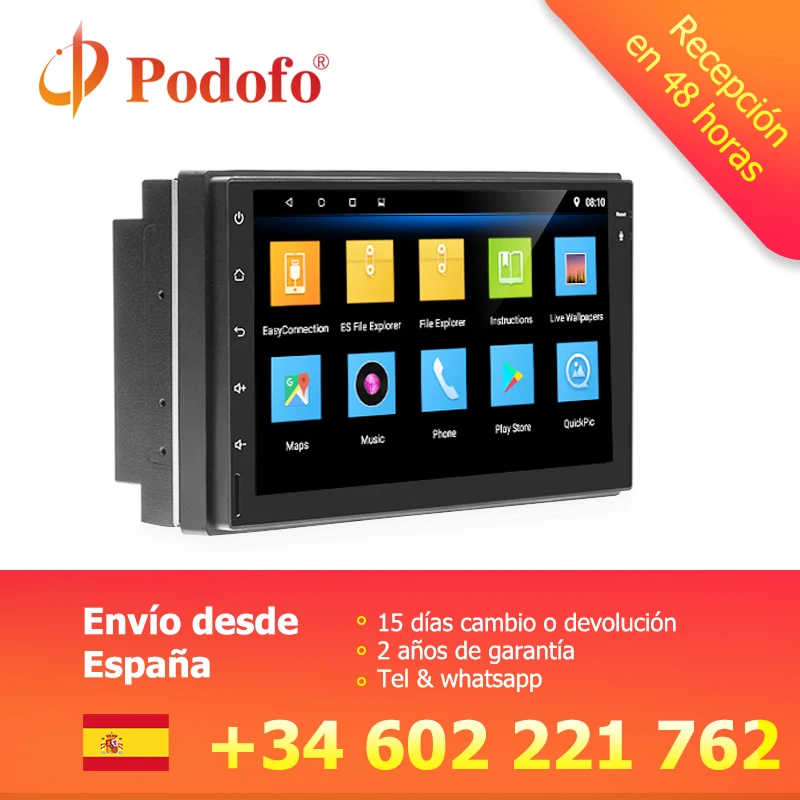 

Podofo 2 Din Android car radio 7" Autoradio Car Multimedia Player GPS Navigation WiFi Bluetooth MP5 Player Audio Stereo USB/AUX