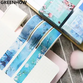 

GREENHOW Color Paper Box Washi Tape Office Adhesive Tape Masking Tape Available Beautifully Decorated Stickers 3100C