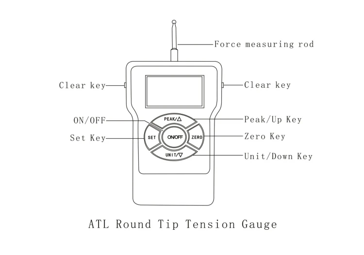 ATL-2 цифровой измеритель силы Тестирование машины с ручной измеритель напряжения 1N Тензиометр Meaasuring тестер