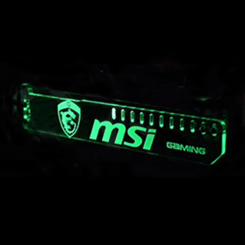 Verde para Msi Cartões de Caixa Principal de Sua Água de Refrigeração Placa de Vídeo Versão Estendida Gaming Luminoso Computador Apoio Gráficos Quadro Led