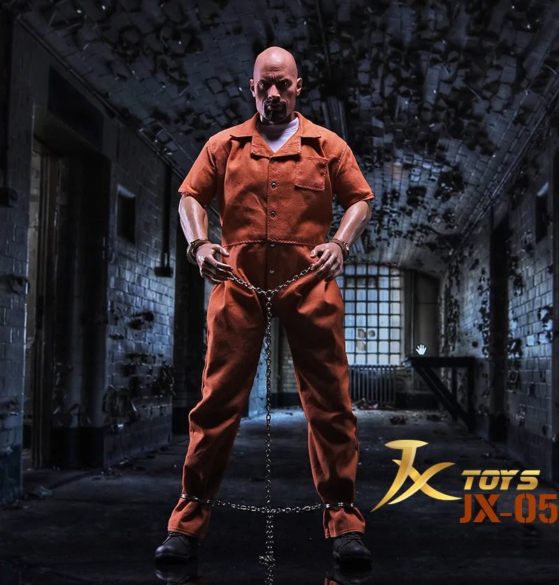 

1/6 Jason Statham Dwayne Johnson Prison Suit The Fate of the Furious