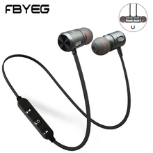 FBYEG C10 Bluetooth наушники Беспроводной наушники Bluetooth Спорт потонепроницаемая гарнитура магнитные наушники с микрофоном для телефона Xiaomi