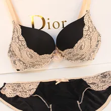 S86 Western Стиль изысканного кружева пикантные удобные комплект нижнего белья пуш-ап Для женщин нижнее белье женское цвет: черный, Синий Розовый 70B75B80B85B