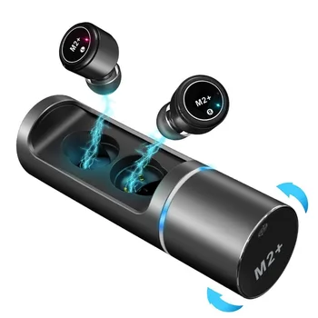

Wireless 5.0 Bluetooth Headset IPX5 Waterproof TWS Stereo Sports Eaphones Earbuds with Charging Case for Samsung Xiaomi Iphone