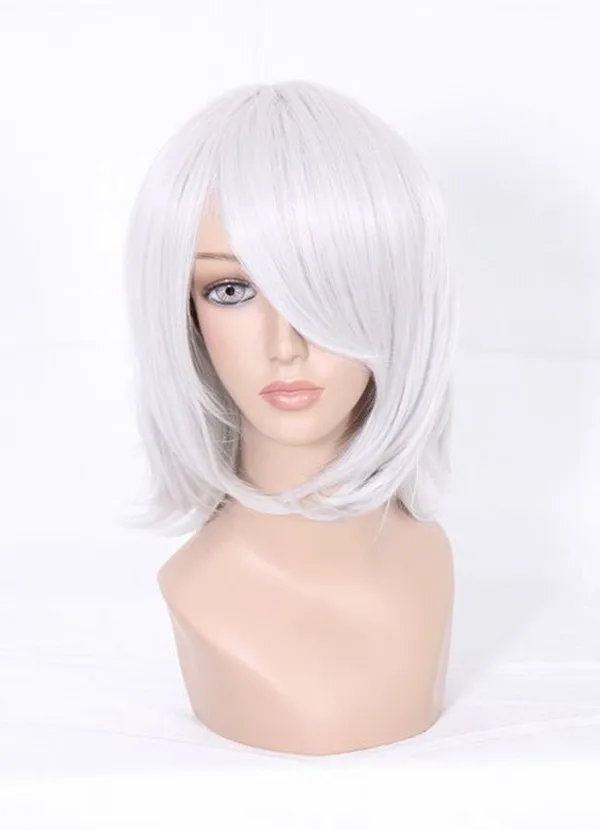 

MCOSER The Latest Styles No Flaws D.Gray Man Allen Walker  Silvery Grey Short Straight Man Cosplay Wig