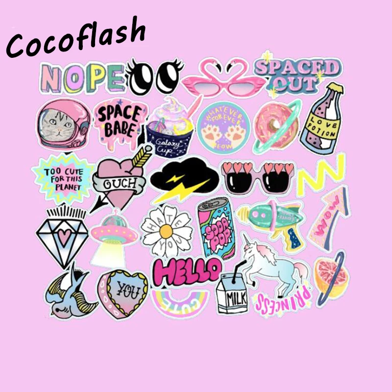 A4 29PCS Graffiti Cartoon Sticker Cool Stickers for Kids Sticker on DIY Bedroom Laptop Luggage Skateboard Car Moto Bicycle
