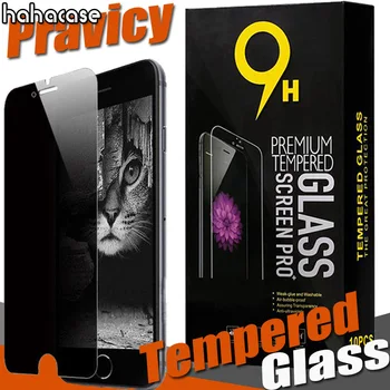 

10pcs Privacy Tempered Glass Screen Protector 9H Real Premium For iPhone 11 Pro Max XS XR X 8 7 6 6S Plus Film With Package