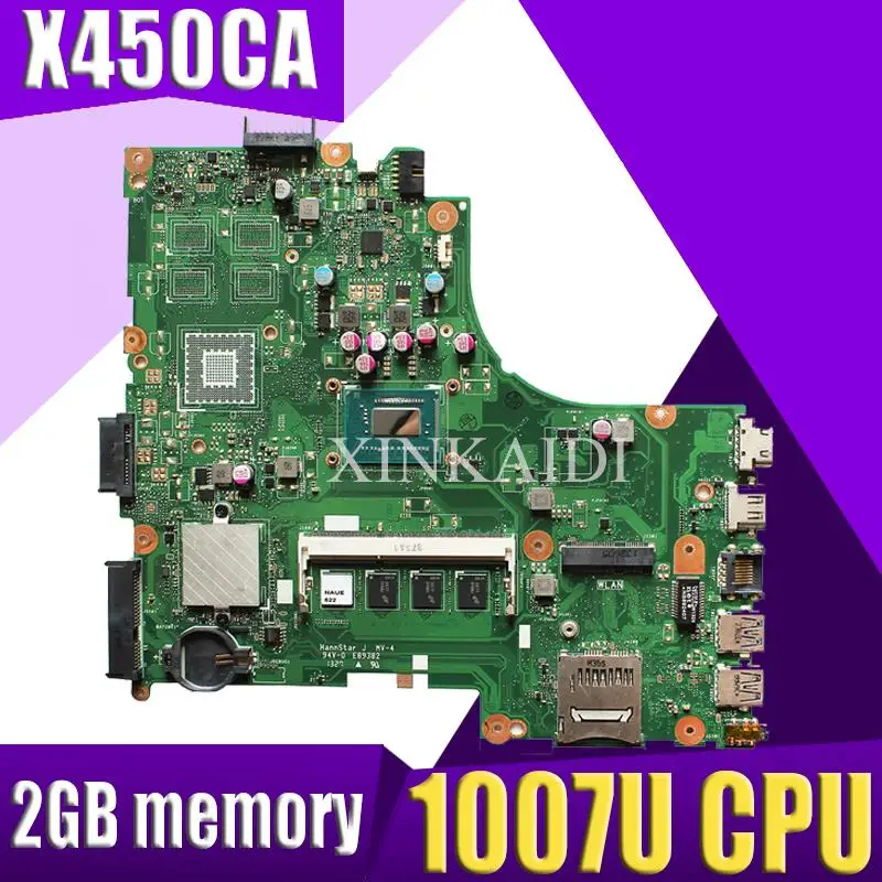 

XinKaidi For Asus X450CC X450CA Motherboard with 1007U cpu 2GB memory