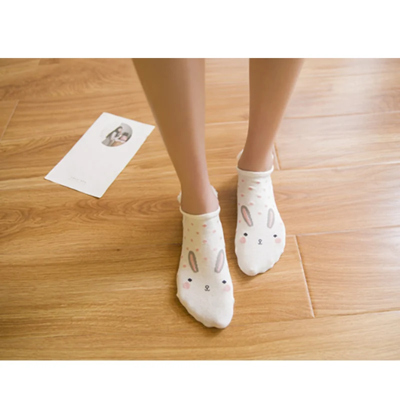 1 пара женские хлопковые короткие Носки с рисунком животных|ankle socks|short sockssoft socks |