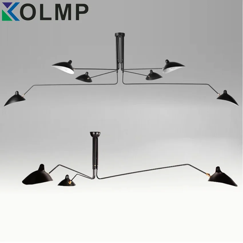 Modern Home Nordic 3 Arm 6 Arm Serge Mouille Ceiling Lights