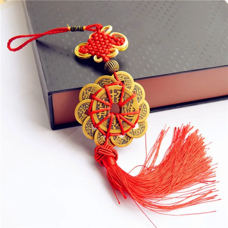 Feng Shui Mystic Knot 10 Chinese Lucky Coin Cures Home Room Career Health Wealth 