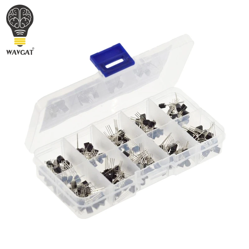 BC337 BC327 2N2222 2N2907 2N3904 2N3906 S8050 S8550 A1015 C1815 транзисторный набор 10 Значение 200 шт.