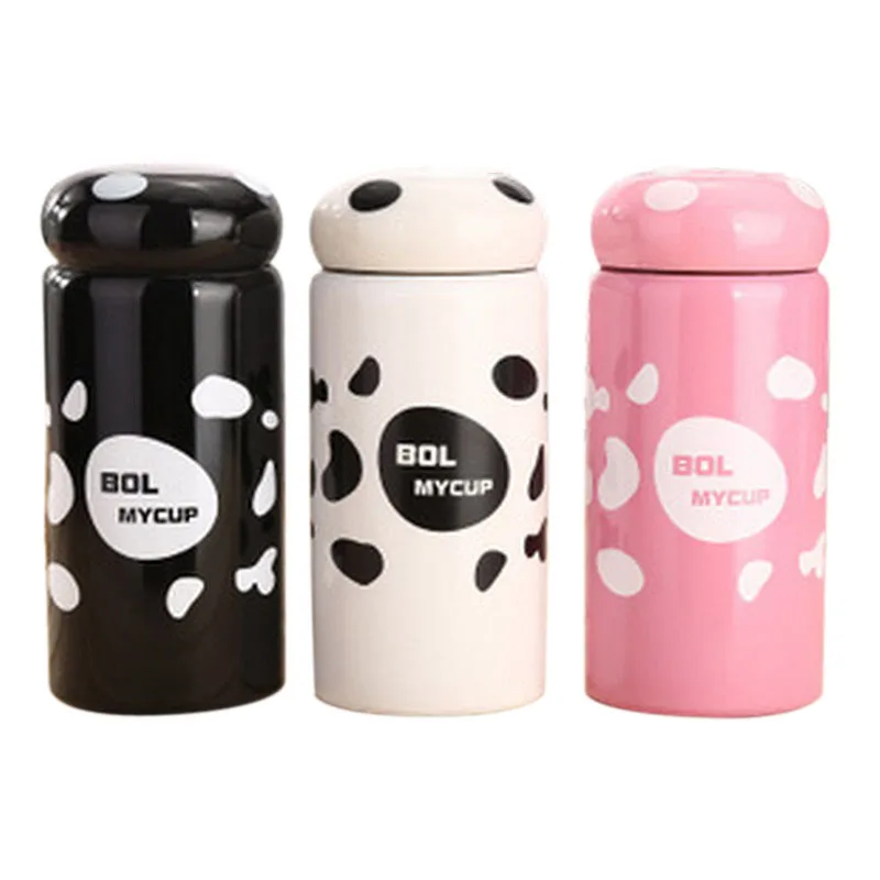 

304 Stainless Steel Thermo Cup Children Milk Bottle Dot Pattern Thermos Bottle 330ml Water Thermos Coffee Vacuum Flask