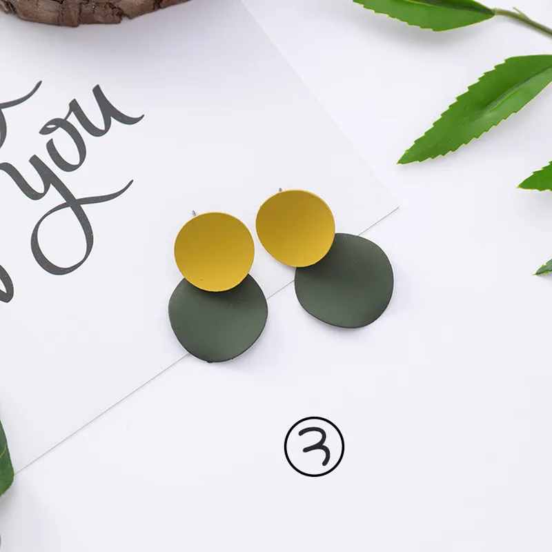 2018 Korean Mori Girl Simple Vintage Frosty Style Tassel Earrings Green Fairy Drop Earrings for Women Fashion Accessories