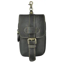 Настоящие кожаные мужские Повседневное дизайн маленькая поясная сумка мешок из воловьей кожи модные пояс мешок мобильный телефон пакет сигарета сумка, чехол для телефона 014 г