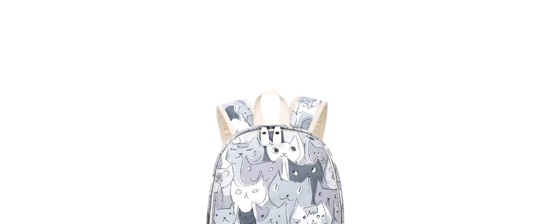 ZENBEFE брендовые Новые рюкзаки с принтом кошек, школьные сумки из полиэстера для девочек-подростков, милая школьная сумка, женский рюкзак для путешествий