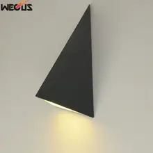 Современный 5 Вт светодиодный настенный светильник алюминиевый открытый водонепроницаемый настенный светильник садовый крыльца патио в сторону двора настенный светильник AC85~ 265 в