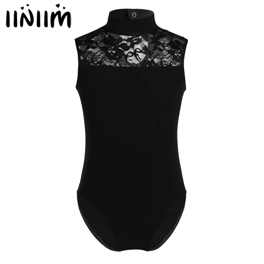 

Professional Ballet Tutu Bodysuit for Kids Girls Lace Back Hollow Out Ballet Dancewear Gymnastics Leotard Dancing Ballerina