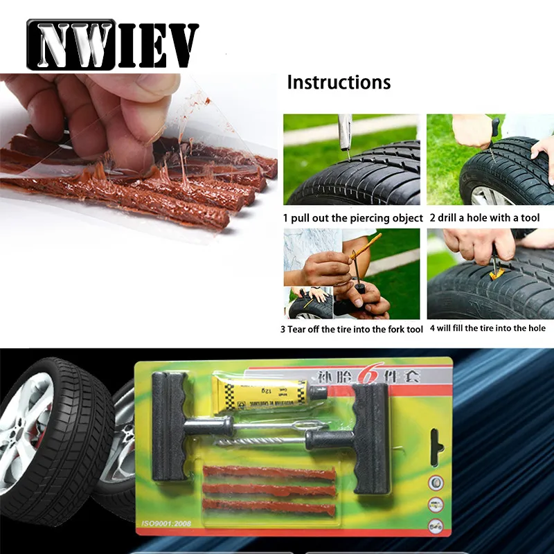 NWIEV 1Set Professional Auto Car Tire Repair Tool Kit For BMW X5 E53