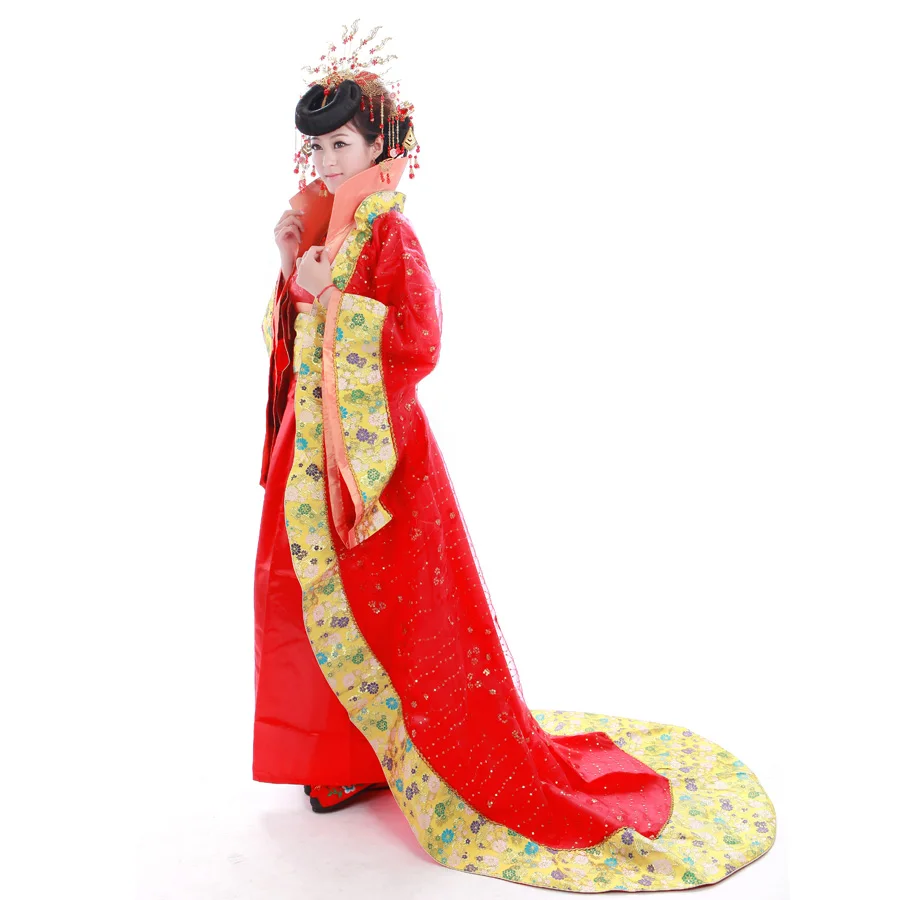 Древняя китайская одежда костюм одежда Tang костюм королева костюм - Цвет: red