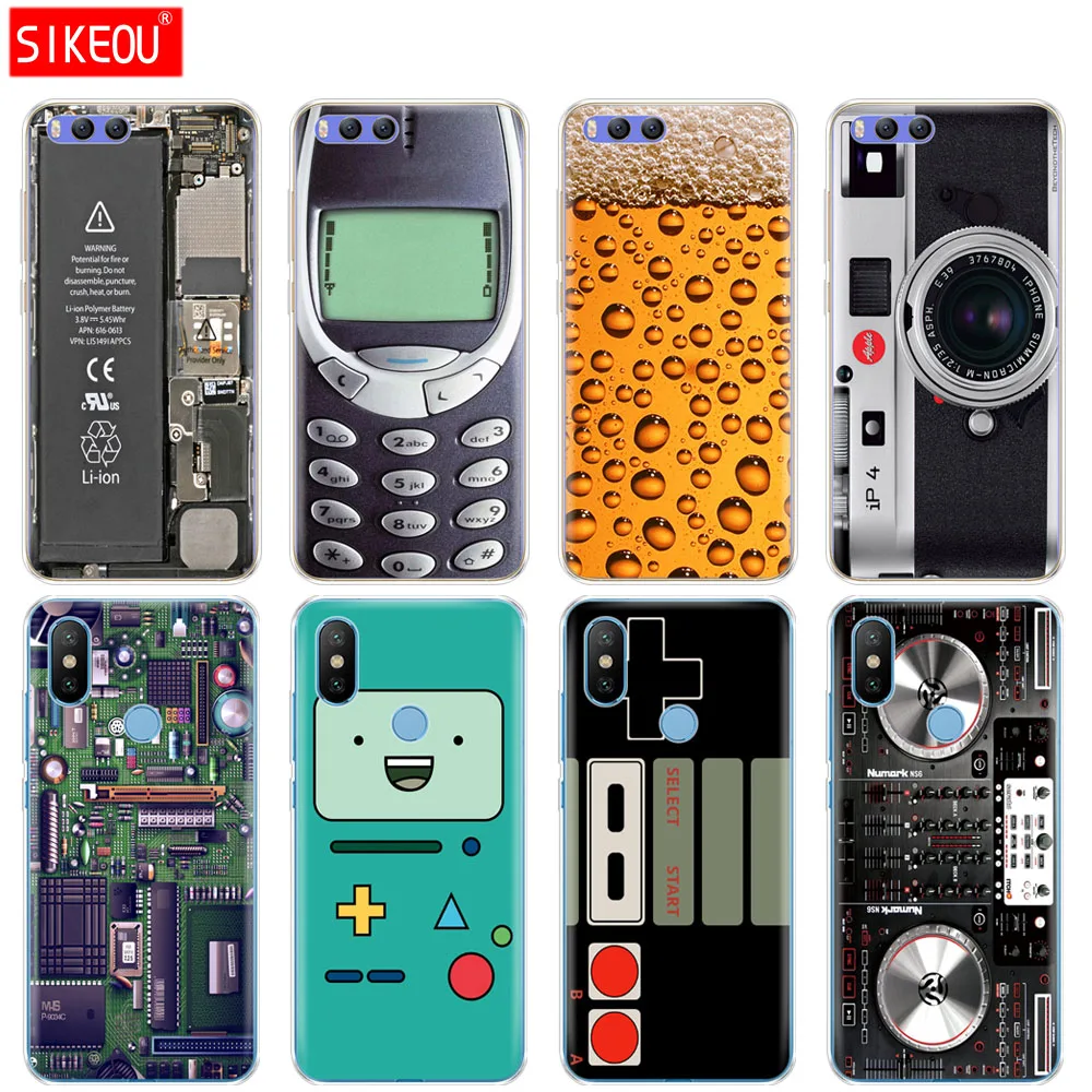 

Case For Xiaomi Mi A1 A2 5 5S 5X 6 Mi5 MI6 NOTE 3 MAX Mix 2 2S case soft Silicone Cover phone coque Vintage Tape Camera Gameboy