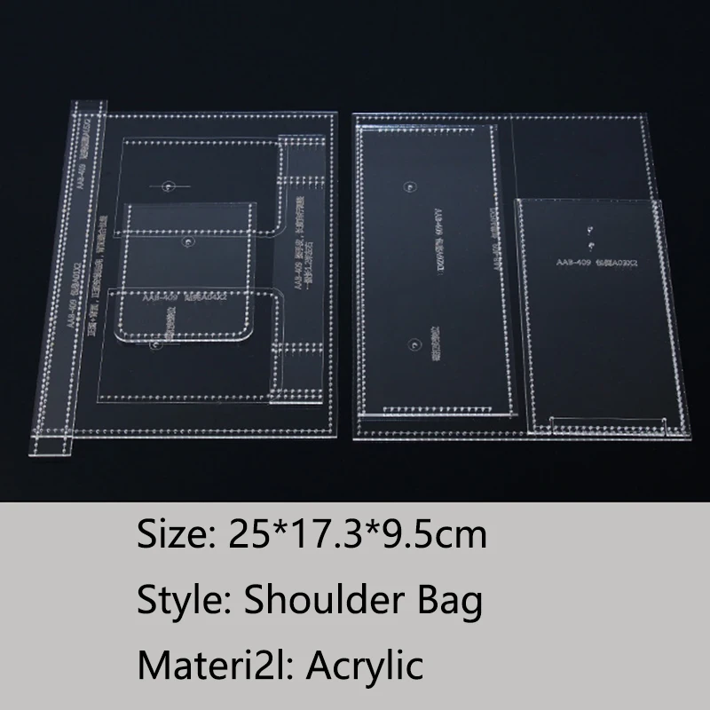 1 Набор, мужская сумка через плечо, кожаная, шаблон, акриловый трафарет для DIY, Ретро стиль, дизайн, 25*17,3*9,5 см