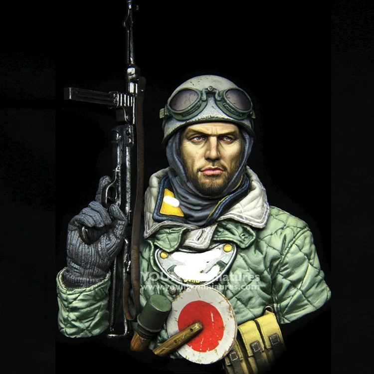 

1/10 Fallschirmjager 1943, Resin Model Bust GK, World War II military theme, Unassembled and unpainted kit