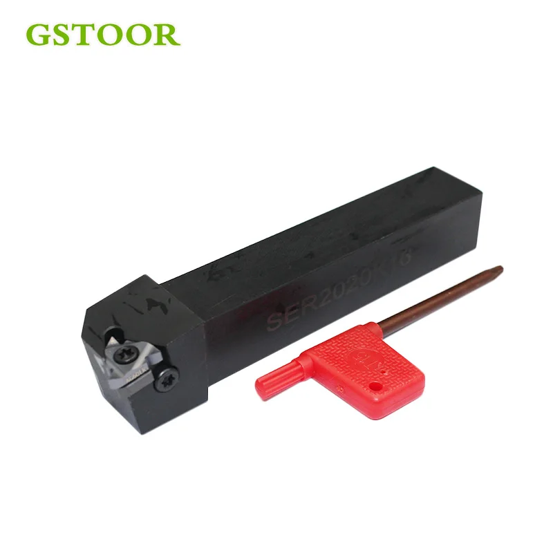 

1PC SER1212H16 SER1616H16 SER2020K16 SER2525M16 16ER AG60 AG55 A60 carbide insert Lathe Cutter External Thread Turning tool Hold