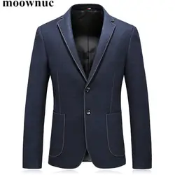 Moownuc Новый Для мужчин Пиджаки для Для мужчин Бизнес Повседневное шерсть пиджаки Homme Slim Fit Осень хорошее качество негабаритных пальто M-4XL