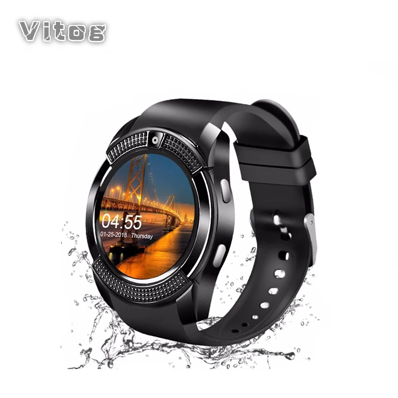 

V8 Smartwatch Bluetooth Pedometer SIM TF Card Watch Camera 2G Color Display Wrist Smart Watch Waterproof Device For Android