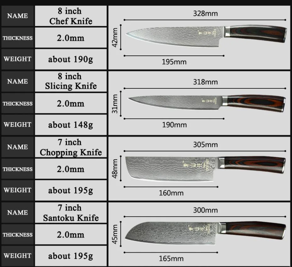 QING VG10 японский дамасский нож 67 слоев стальной кухонный Нескользящая цветная