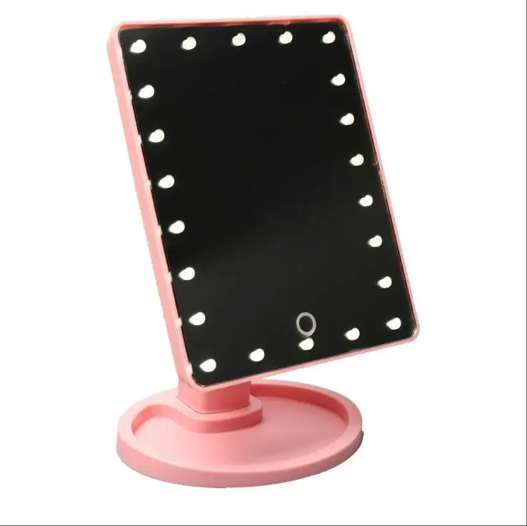 

1PC Touch-sensitive Led Desktop Storage Vanity Mirror 16 Lights 22 Lights 360 Rotating Vanity Mirror G0424