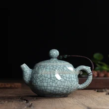 Китайский чайник ручной работы чайный горшок хрустящая глазурь Ge Kiln Longquan Celadon керамическая керамика китайский чайный горшок фарфоровый старинный чайный горшок