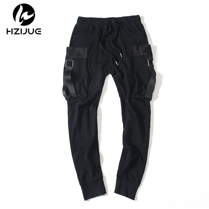 

HZIJUE 2018 apring summer Casual Men Pants Baggy Cross Man Pants pantalon Fashion Mens Joggers Sweatpants Hip Hop Trousers Male