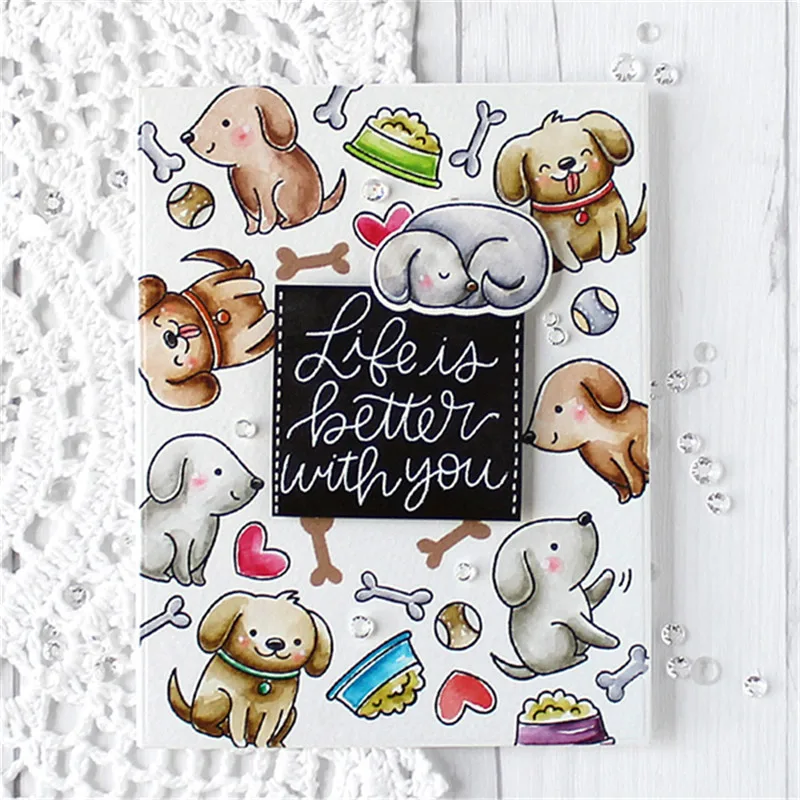 

InLoveArts 16Pc/lot 11*16cm Clear Stamps Scrapbooking New 2019 Rubber Clear Phrases Animal Stamps for Card Making Decorative DIY