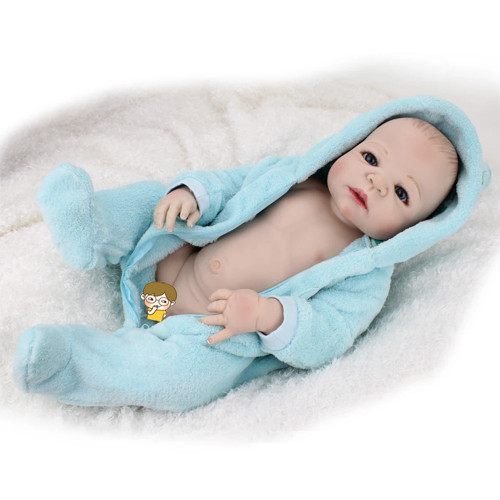 22 дюймов Reborn Baby Doll 55 см мальчик синий полностью виниловый силиконовый ручной работы коллекция ручной работы подарок на день рождения Детские игрушки для ванной