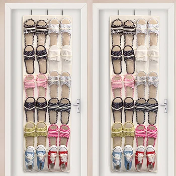 

24 Pockets Shoe Storage Bags Socks Underwear Slipper Sorting Storage Bag Door Wall Hanging Closet Transparent Bag Organizer
