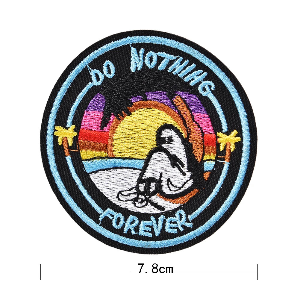1 нашивка Do Nothing Forever патч для одежды с вышивкой наклейки одежды|iron on|iron on patch