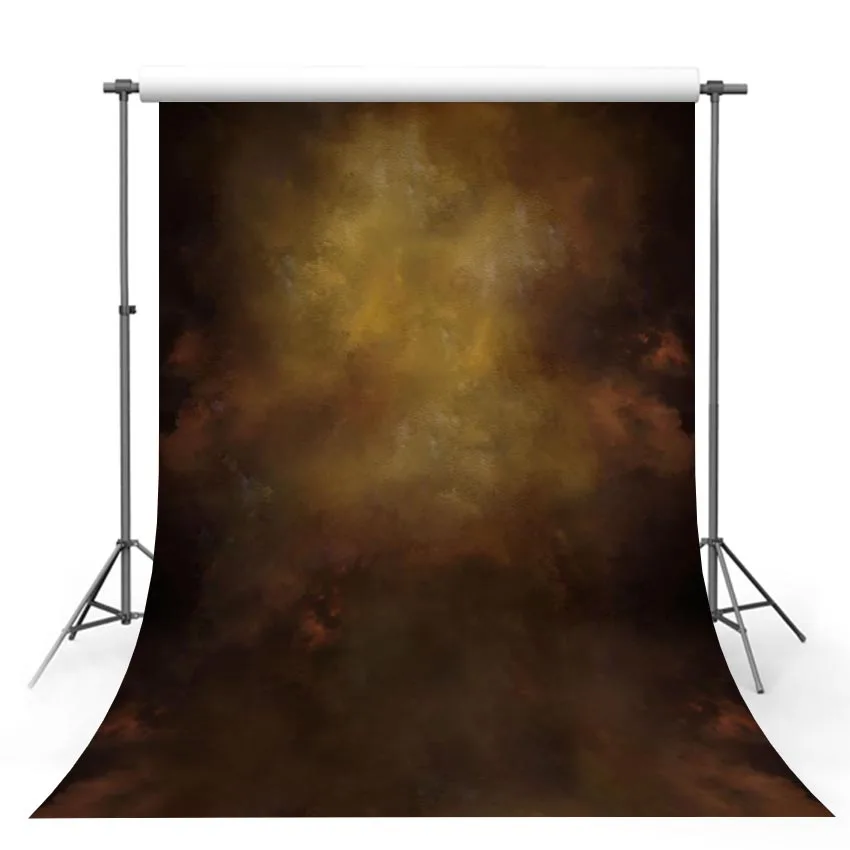 

NeoBack portrait brown photographic backdrop painted muslin solid color dark canvas cloth vertical background for photo studio