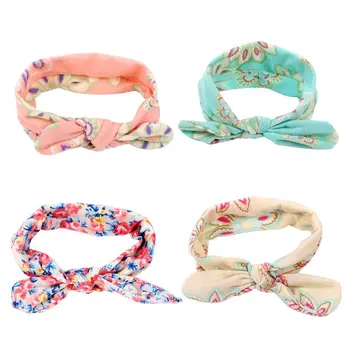 

4 PCS Baby Hair Accessories Baby headband Toddler Cute Hairband Turban Knot Rabbit Baby Girl Headbands Accesories