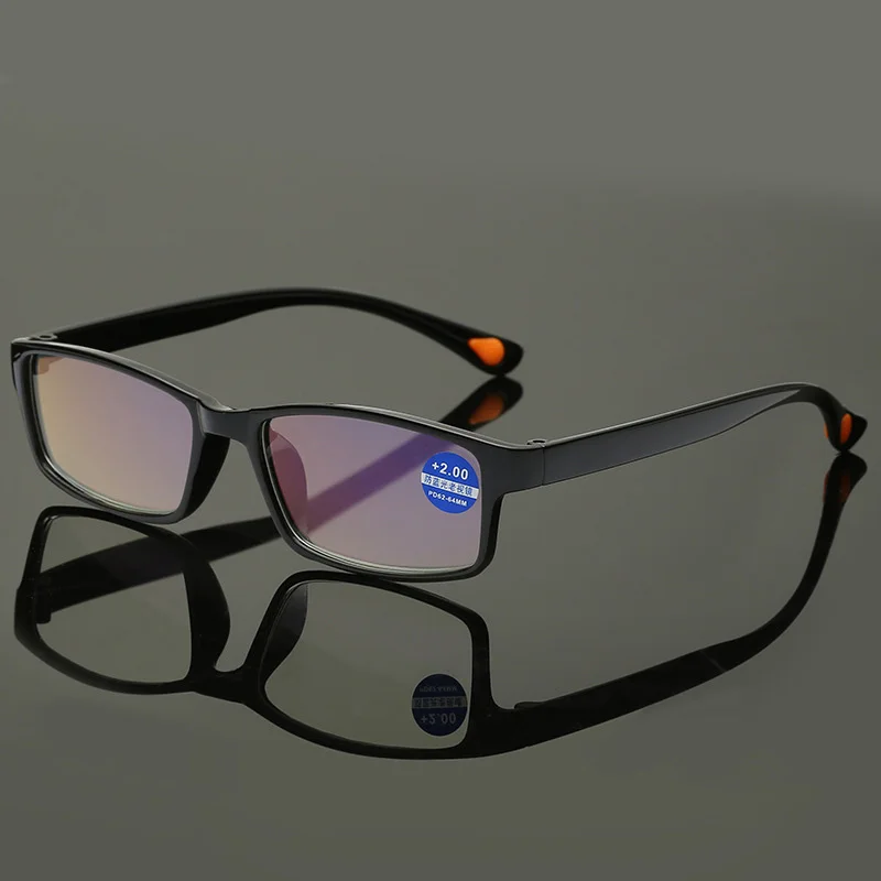 Очки для чтения, черные, прямоугольные, с полной оправой, антибликовые, мужские, женские, очки для чтения, удобные, стильные очки