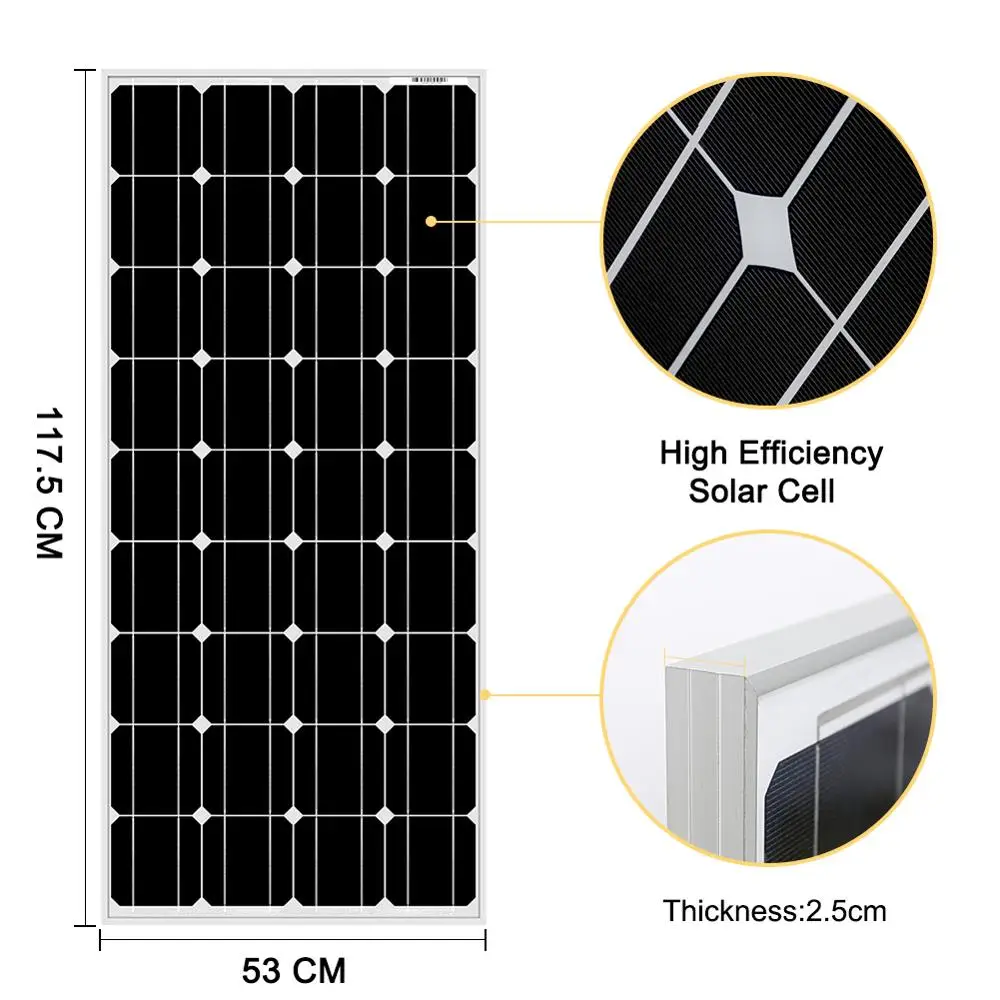 Dokio бренд Панели солнечные Китай 100 Вт монокристаллический кремний 18V celulas solares кремниевую наивысшего качества солнечное зарядное устройство на солнечной батарее