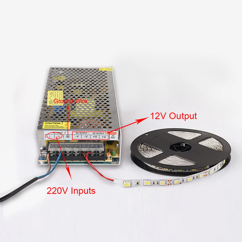 DC 12V 24V 1A 2A 3A 5A 6.5A 8.5A 10A 15A 20A 30A 504W 360W Питание источник трансформатор AC85-265V DC/DC 12V 24V Мощность адаптер